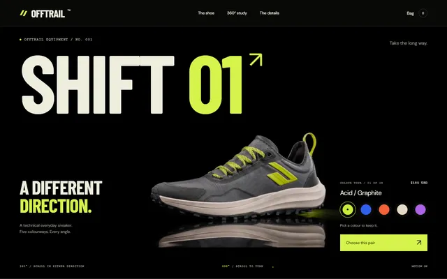 Open the Offtrail SHIFT 01 3D demo